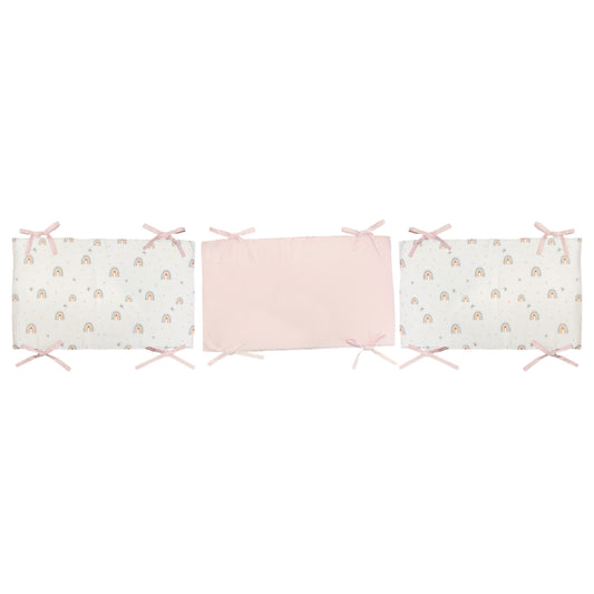 Chichonera protector de cuna Reversible Con Relleno Arcoiris