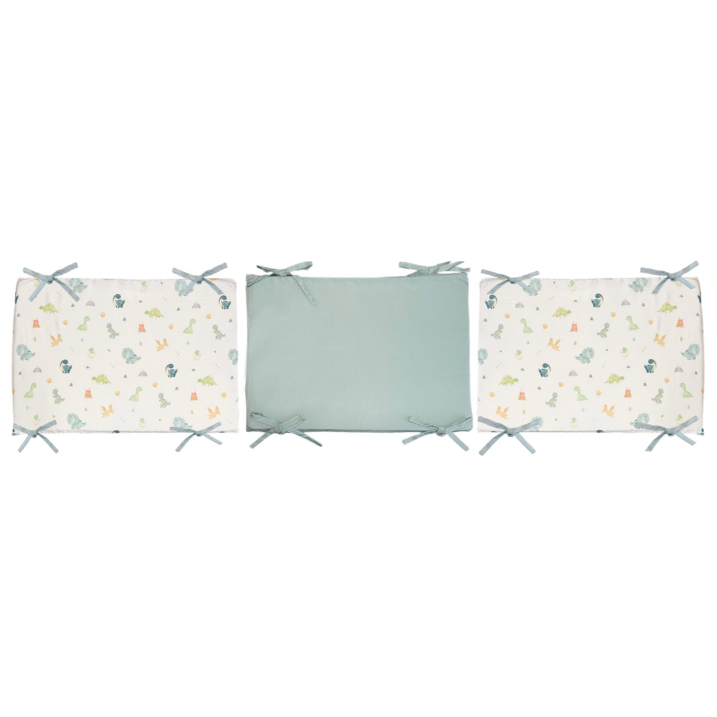 Chichonera protector de cuna Reversible Con Relleno Dinosaurio