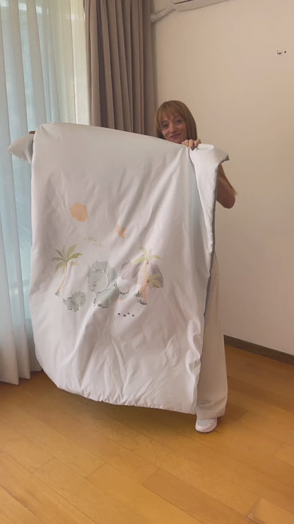 Funda Nórdica Reversible Cuna Dinosaurio
