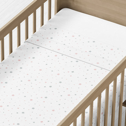 Juego de sábanas estrellas Rosa Cuna